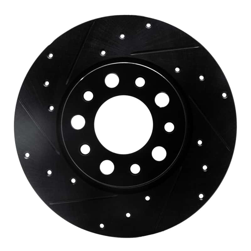 R1 Concepts — R1 15-25 Alfa Romeo Tonale Rear Left Drilled & Slotted Black Brake Rotor
R1 Brake Rotor Drill - view 1