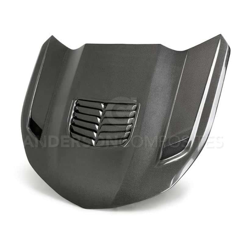 Anderson Composites — Anderson Composites 16-19 Chevrolet Camaro Double Sided Carbon Fiber Type-T2 Style Hood - view 2