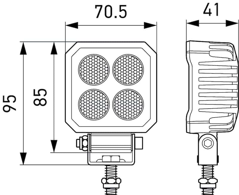Hella — Hella ValueFit LED Work Light TS1700 LED MV CR LT
Universal Work Lamp - view 9