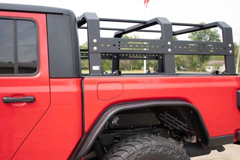 Fishbone Offroad — Fishbone Offroad 20+ Jeep Gladiator Bed Rack Full Tackle Rack - Black Powdercoat - view 5