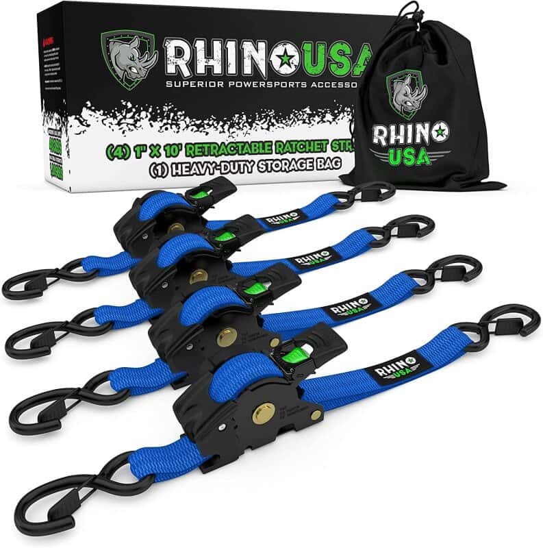 Rhino USA — Rhino USA Retractable Ratchet Straps (4Pk 1Inx10Ft) (Blue)
Tie Strap - view 1