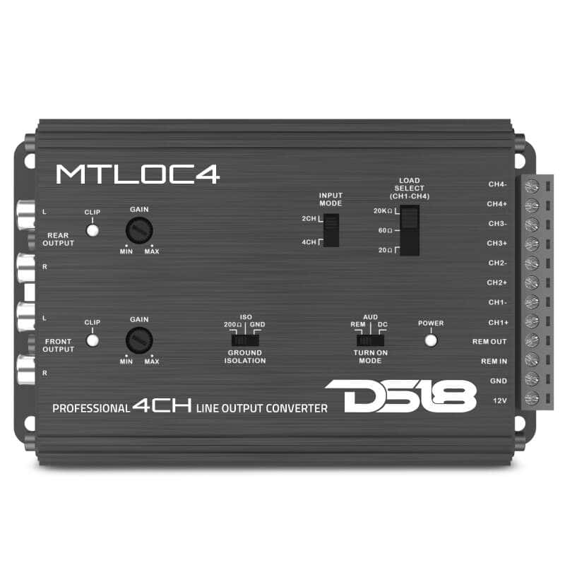 DS18 — DS18 4-Chnl Speaker Emulator Remote Out Level Matching Controls LED Clip Indicator Hi/Low Converters - view 3