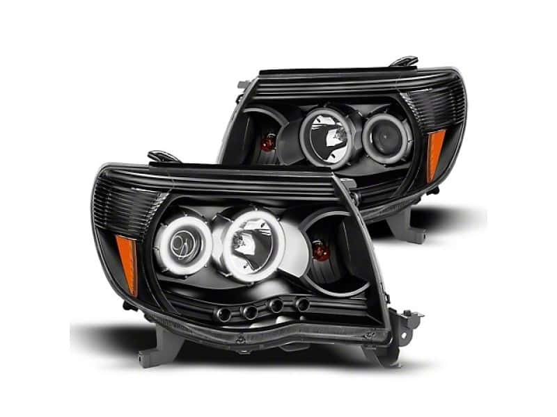 Raxiom — Raxiom 05-09 Tacoma Super White LED Halo Projector Headlights- Black Housing (Clear Lens)
Headlights - view 2