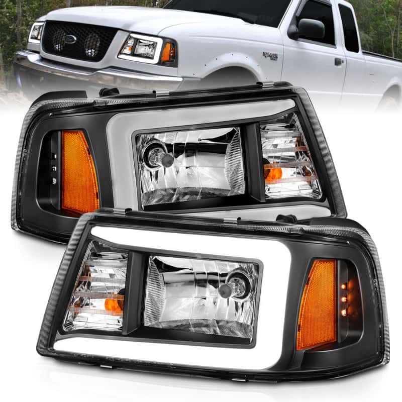 ANZO — ANZO 2001-2011 Ford Ranger Crystal Headlights w/ Light Bar Black Housing
Head Light Set
HdLtSet - view 2