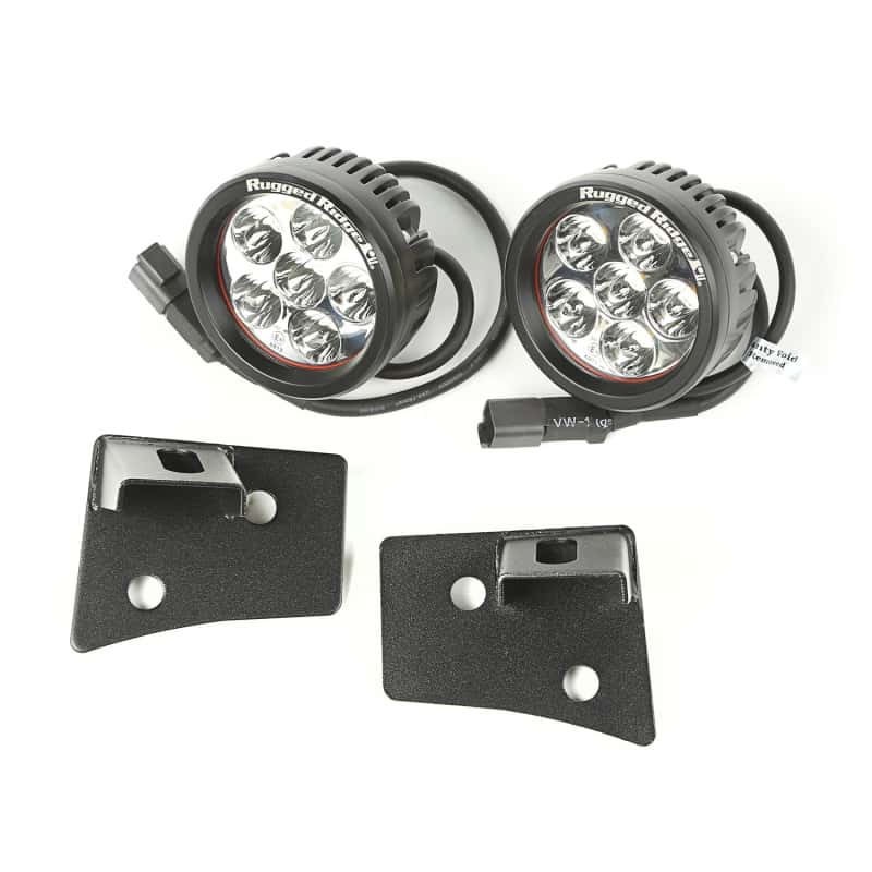 Rugged Ridge — Rugged Ridge 07-18 Jeep Wrangler JK Textured Black Round Windshield LED Kit w/ Brackets
OFFROAD_LIGHTING
OrdRacingLampKt - view 2