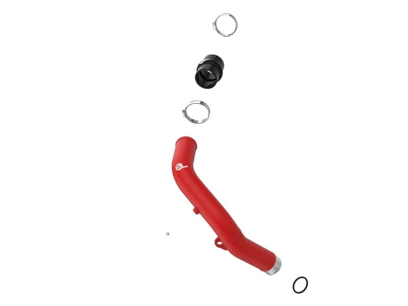 aFe — aFe BladeRunner 2-1/2 IN Aluminum Hot Charge Pipe Red 22-23 Subaru WRX H4-2.4L (t)
Hot Charge Pipe - view 3