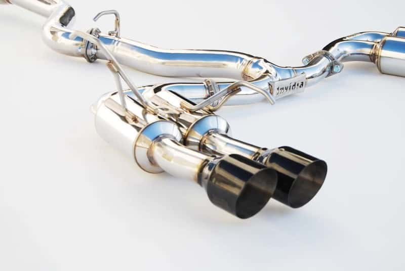 Invidia — Invidia 2015+ Subaru WRX / STI Gemini/R400 Single Layer Quad Black Tip Cat-Back Exhaust - view 1