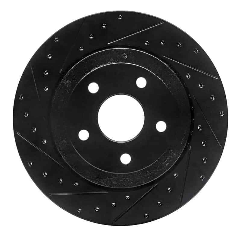 R1 Concepts — R1 06-10 Jeep Grand Cherokee Rear Left Drilled & Slotted Black Brake Rotor
R1 Brake Rotor Drill - view 1