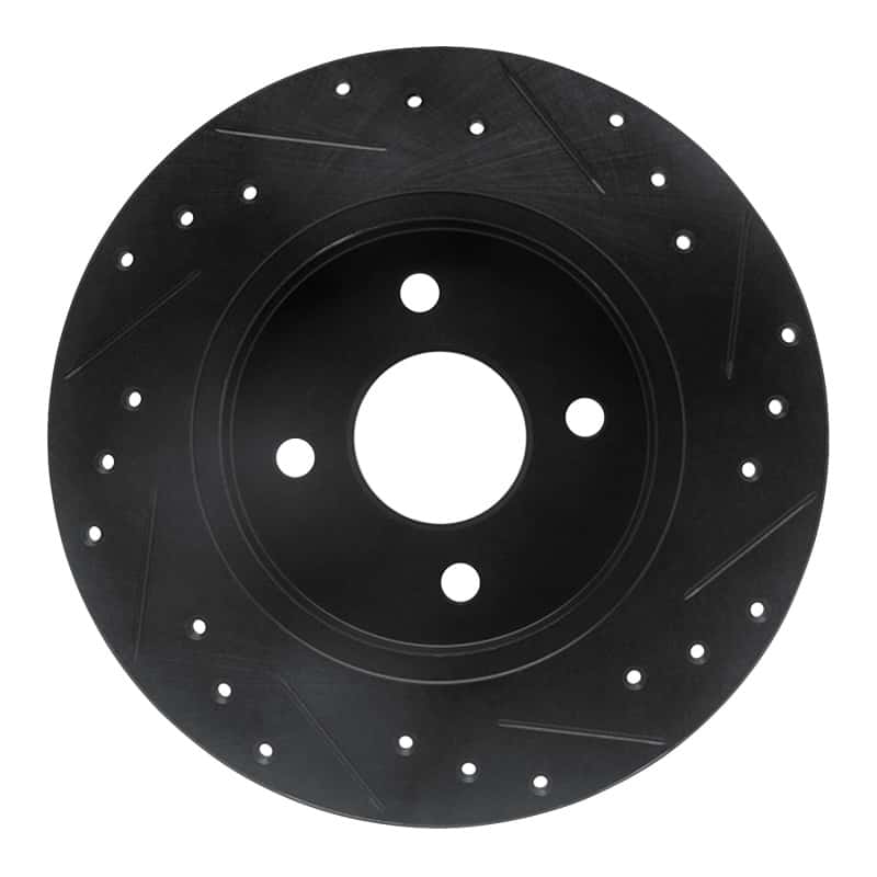 R1 Concepts — R1 02-04 Ford Focus Rear Left Drilled & Slotted Black Brake Rotor
R1 Brake Rotor Drill - view 5