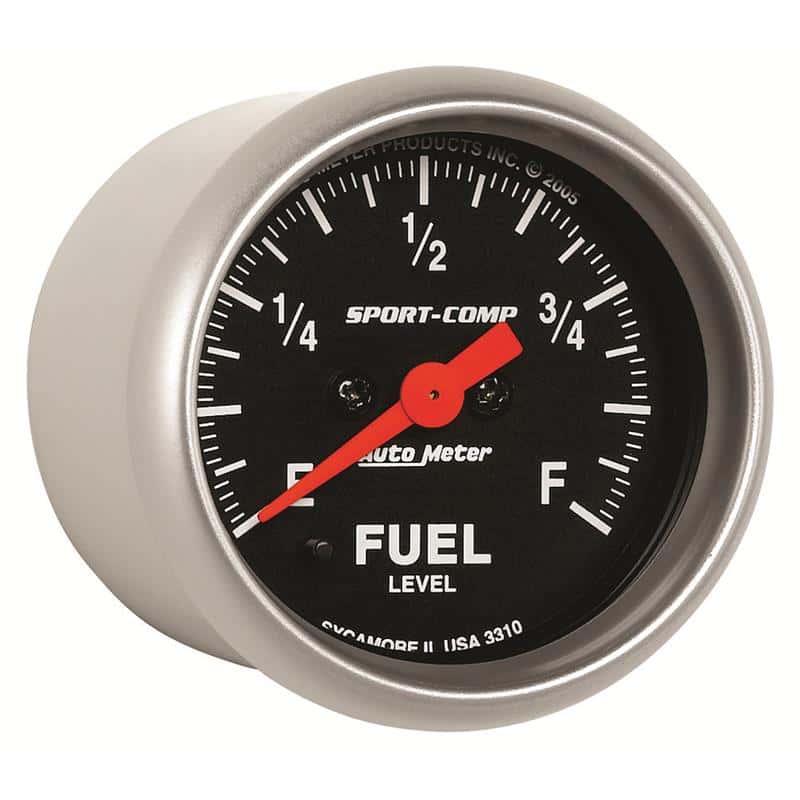 AutoMeter — Autometer Sport Comp 52mm Full Sweep Electronic Fuel Level Programmable Empty-Full Range Gauge
2-1/16" FUEL LEVEL, - view 2