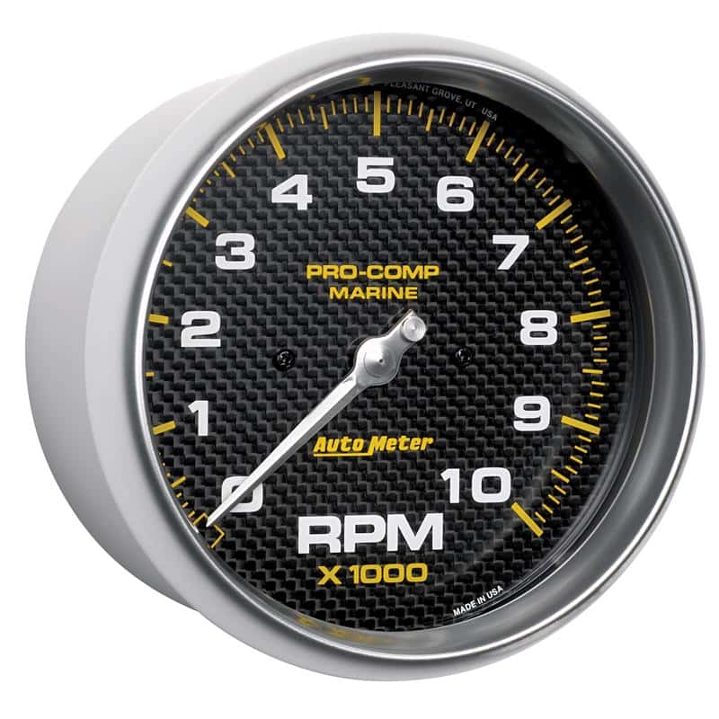 AutoMeter — Autometer Marine Carbon Fiber 5in 10K RPM In-Dash Tachometer Gauge
5" TACH 10KRPM MCF - view 4