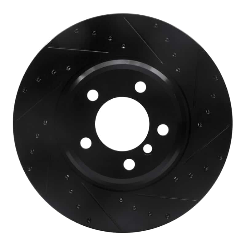 R1 Concepts — R1 02-08 BMW 760LI Front Right Drilled & Slotted Black Brake Rotor
R1 Brake Rotor Drill - view 1
