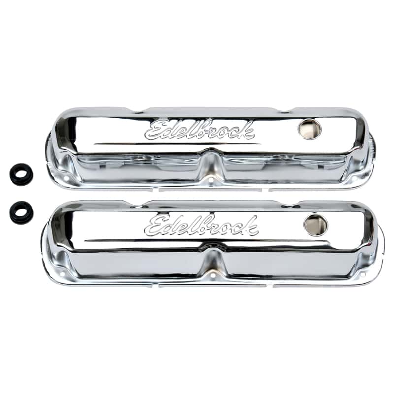 Edelbrock — Edelbrock Valve Cover Signature Series Chrysler 1965-1991 318-340-360 CI V8 Chrome
CHROME/PRO-FLO - view 3