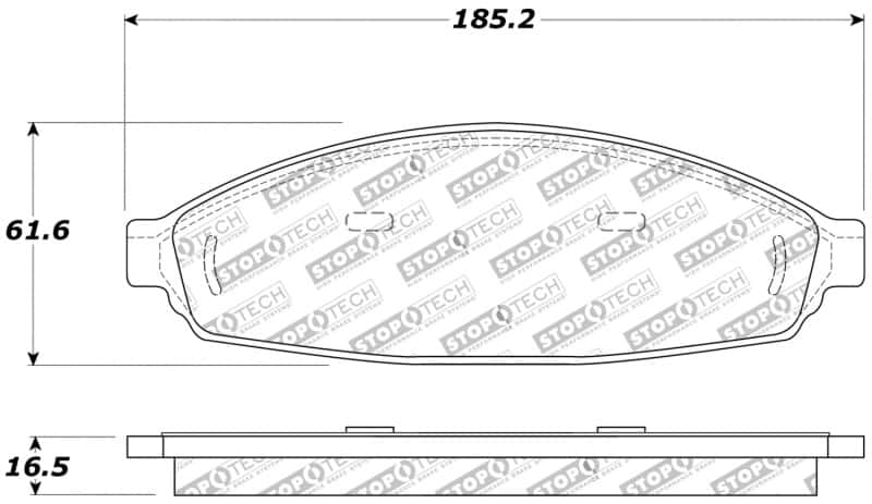 Stoptech — StopTech Sport Brake Pads w/Shims and Hardware - Front
Sprt Brk Pad W/Hdwr - view 1