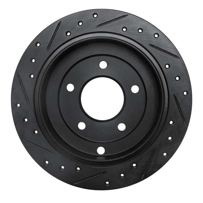 R1 Concepts — R1 95-02 Mazda Millenia Rear Right Drilled & Slotted Black Brake Rotor
R1 Brake Rotor Drill - view 5