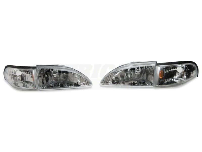 Raxiom — Raxiom 94-98 Ford Mustang Axial Series Cobra Style Headlights- Chrome Housing (Clear Lens)
Headlights - view 5
