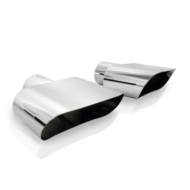 Stainless Works — Stainless Works Wide Oval C4 Corvette 2-1/2in Inlet Tips (priced per pair) - view 1
