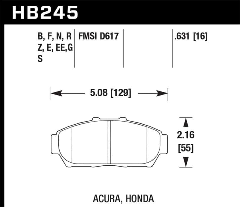 Hawk Performance — Hawk Performance ER-1 Motorsport Brake Pads
Disc Brake Pad - view 2