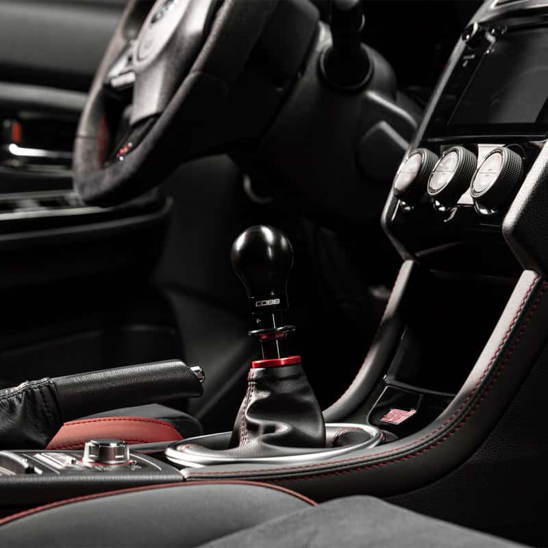 COBB — Cobb Subaru 6-Speed Weighted COBB Shift Knob - Black (Incl. Both Red + Blk Collars) - view 4