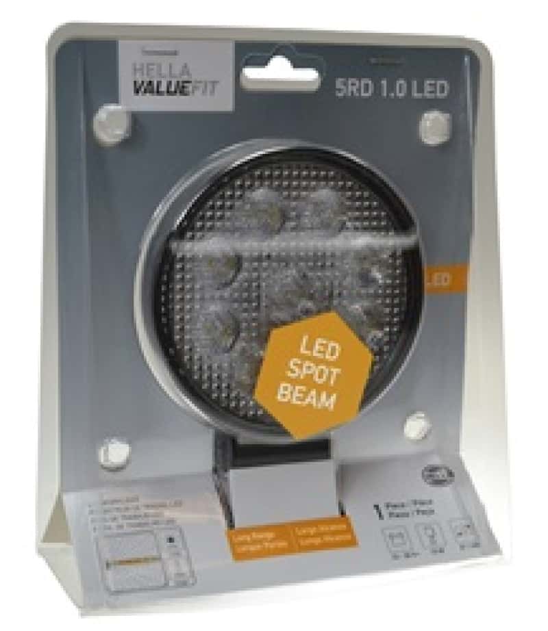 Hella — Hella ValueFit Work Light 5RD 1.0 LED MV LR LT
Work lamp LED Blstr - view 9
