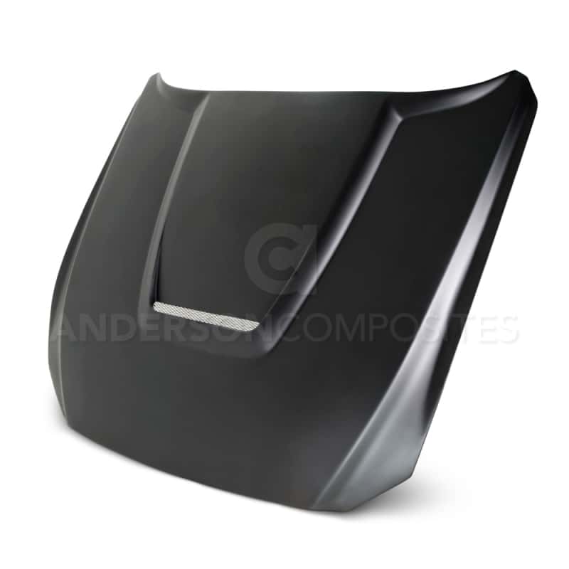 Anderson Composites — Anderson Composites 15-16 Ford Mustang (Excl. GT350/GT350R) Type-GR Fiberglass Hood - view 1