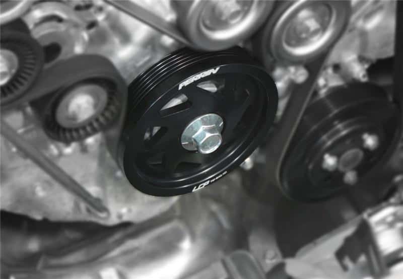 Perrin Performance — PERRIN 15-18 Subaru WRX / 13-20 BRZ / 14-18 FXT / 13-16 Crosstrek Lightened Crank Pulley - Black - view 5