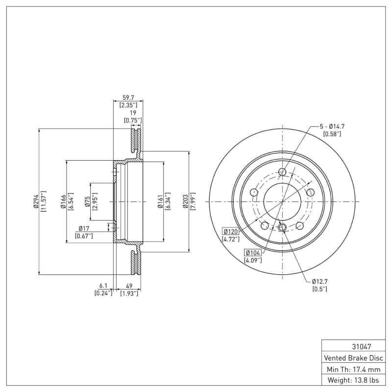 DFC — DFC 99-06 BMW 323i Rear GeoSPEC Coated Rotor
DFC Brake Rotor - view 2