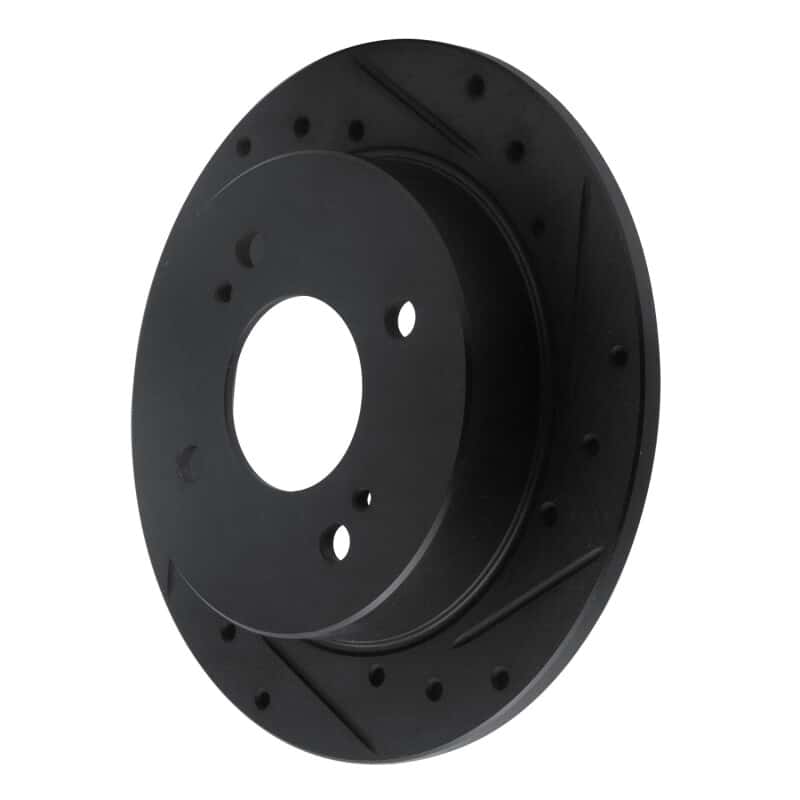R1 Concepts — R1 82-88 Nissan 280ZX Rear Right Drilled & Slotted Black Brake Rotor
R1 Brake Rotor Drill - view 2