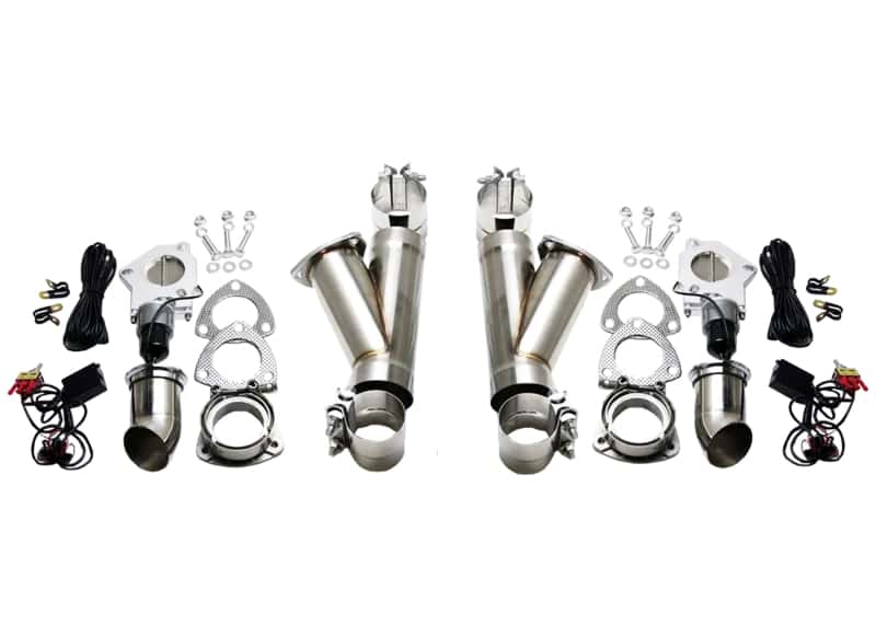 Granatelli Motor Sports — Granatelli 2.5in Aluminized Mild Steel Electronic Dual Exhaust Cutout System w/Slip Fit & Band Clamp
Exhaust Cut-Out - view 1
