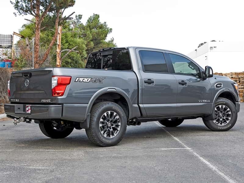 aFe — aFe POWER Rebel Series 2-1/2in 409 SS Cat Back Exhaust w/ Black Tips 16-17 Nissan Titan V8 5.6L
Cat-Back Exhaust - view 7