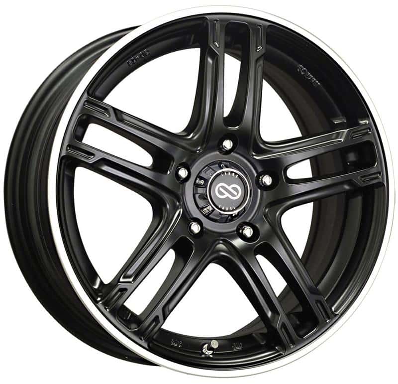 Enkei — Enkei FD-05 17x7 5x114.3 Bolt Pattern 50mm Offset 72.6 Hub Bore Black Machined Wheel - view 2