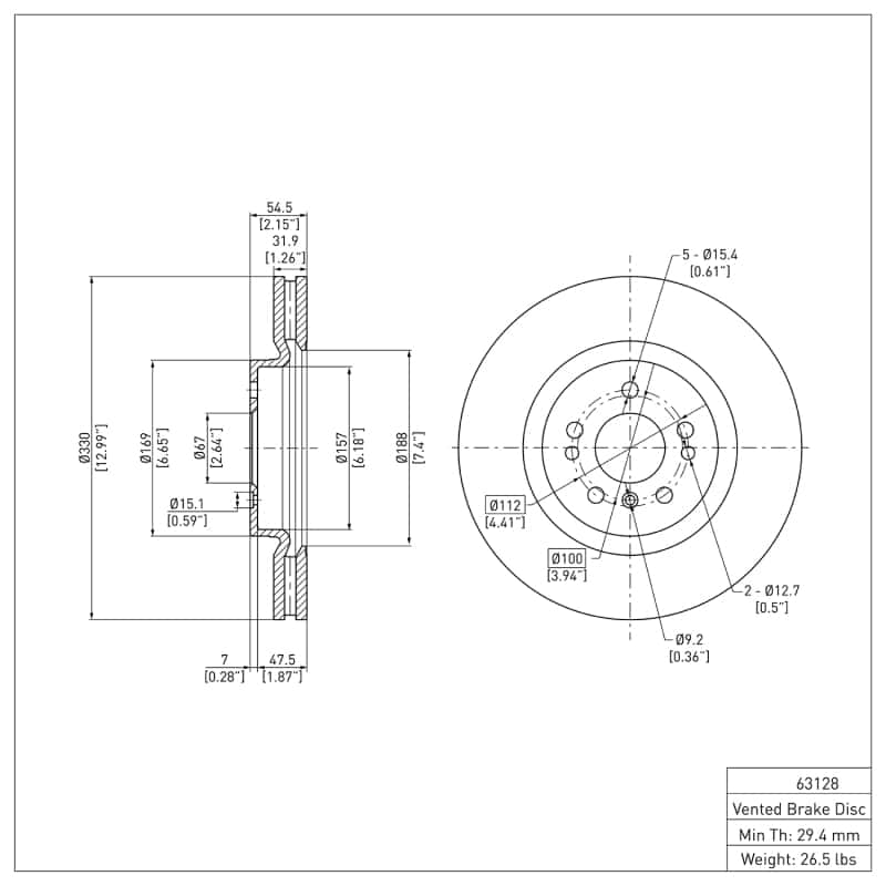 DFC — DFC 06-12 Mercedes-Benz R500 Front GeoSPEC Coated Rotor
DFC Brake Rotor - view 6