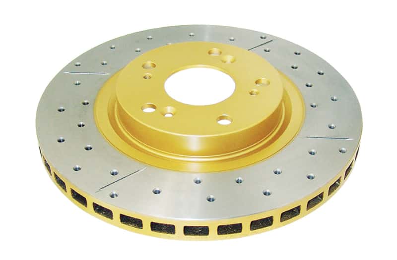 DBA — DBA 07-15 Acura CSX Type-S Front Street Series Drilled & Slotted Rotor w/Gold Hat
X Street Series
Brake Rotor - view 1