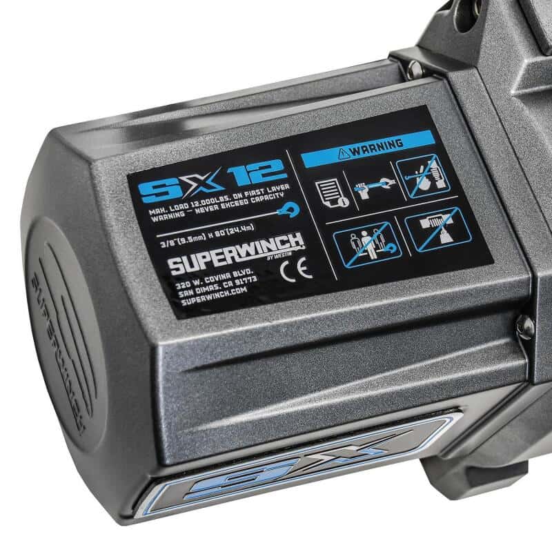 Superwinch — Superwinch 12000 LBS 12V DC 3/8in x 80ft Synthetic Rope SX 12000SR Winch - Graphite
Winch - view 25