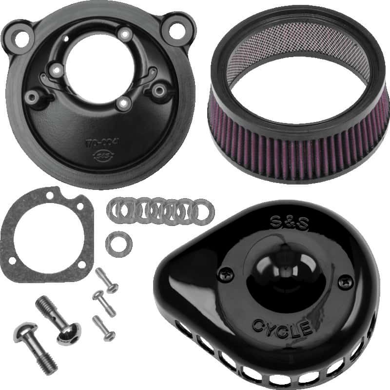 S&S Cycle — S&S Cycle 2007+ XL Sportster Models Stealth Air Cleaner Kit w/ Gloss Black Mini Teardrop Cover - view 2