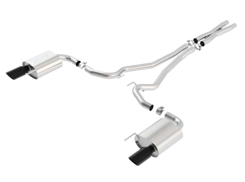 Borla — Borla S-Type Cat-Back 15-17 Ford Mustang GT 5.0L V8 MT/AT 2.5in pipe 4in tip (Black Chrome)
Cat-Back System
ExhstSysKt - view 1