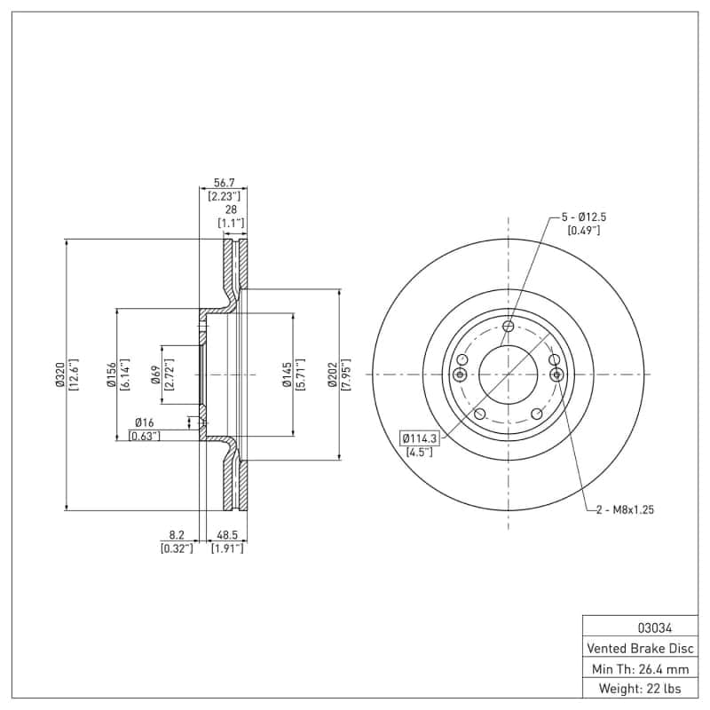 DFC — DFC 10-16 Hyundai Genesis Coupe Front GeoSPEC Coated Rotor
DFC Brake Rotor - view 2