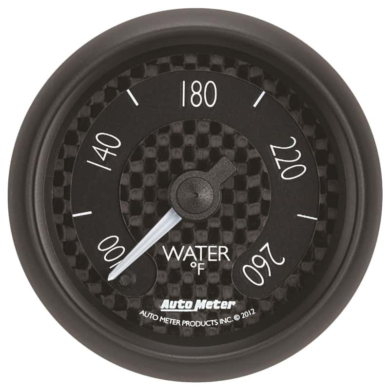 AutoMeter — Autometer GT Series 52mm Full Sweep Electronic 100-260 Deg F Water Temperature Gauge
2-1/16" WATER TEMP, - view 12