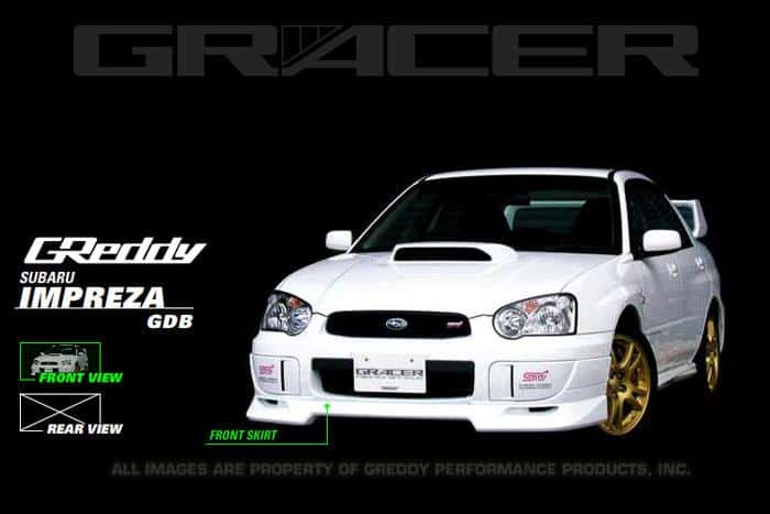 GReddy — GReddy 04+ WRX & STi Fiberglass Front Lip Spoiler - view 2