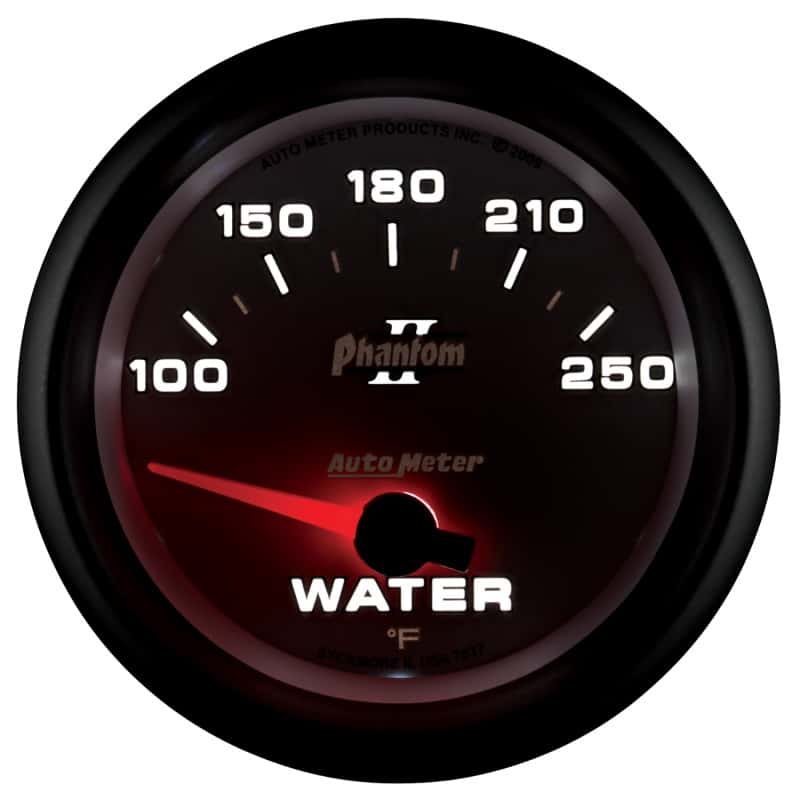 AutoMeter — Autometer Phantom II 2-5/8in 100-250 Degrees F Electrical Water Temperature Gauge
2-5/8" WATER TEMP, 1 - view 10