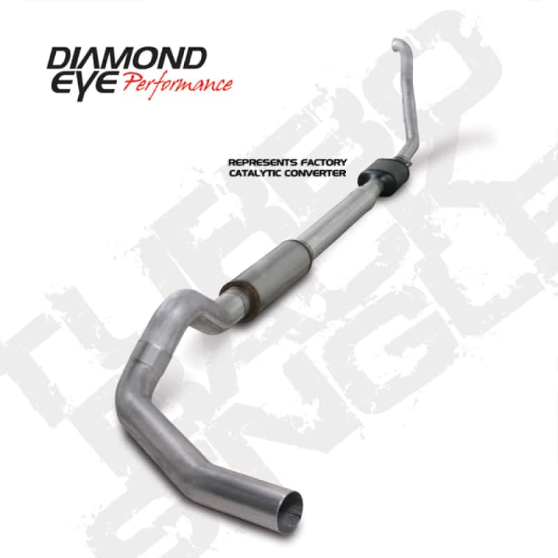 Diamond Eye Performance — Diamond Eye KIT 5in Turbo Back SGL AL: 94-97 FORD 7.3L F250/F350 PWRSTROKE NFS W/ CARB EQUIV STDS
KIT; 5in.; TBSGL; AL - view 2