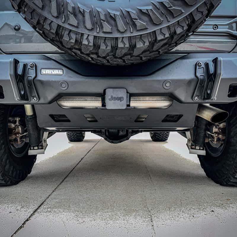 Rival 4x4 — Rival 2018-Present Jeep Wrangler JL  Aluminum Muffler Skid Plate
Muffler Skid Plate - view 3