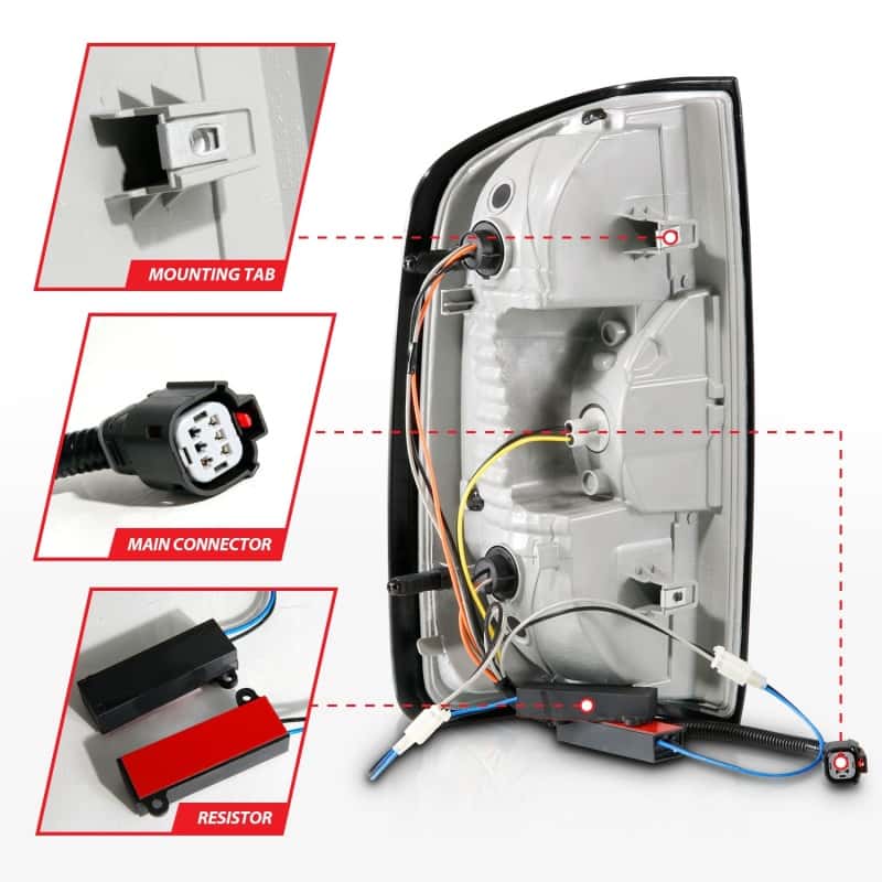 ANZO — ANZO 15-21 Chevrolet Colorado Full LED Tail Lights w/ Red Lightbar Black Housing Clear Lens
Tail Light Set - view 6