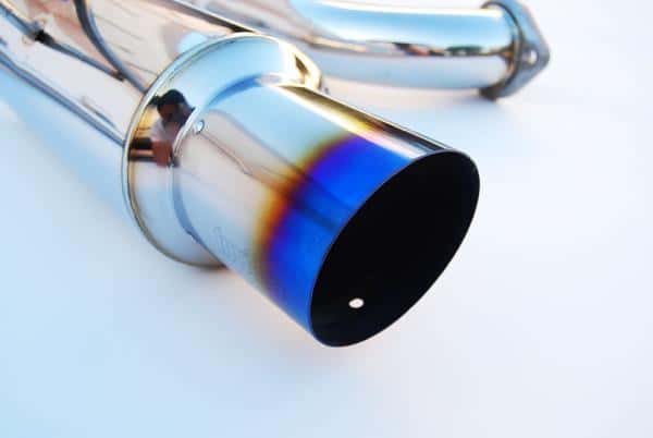 Invidia — Invidia 08-09 WRX Sedan 76mm (101mm tip) REGULAR Titanium Tip Cat-back Exhaust - view 2
