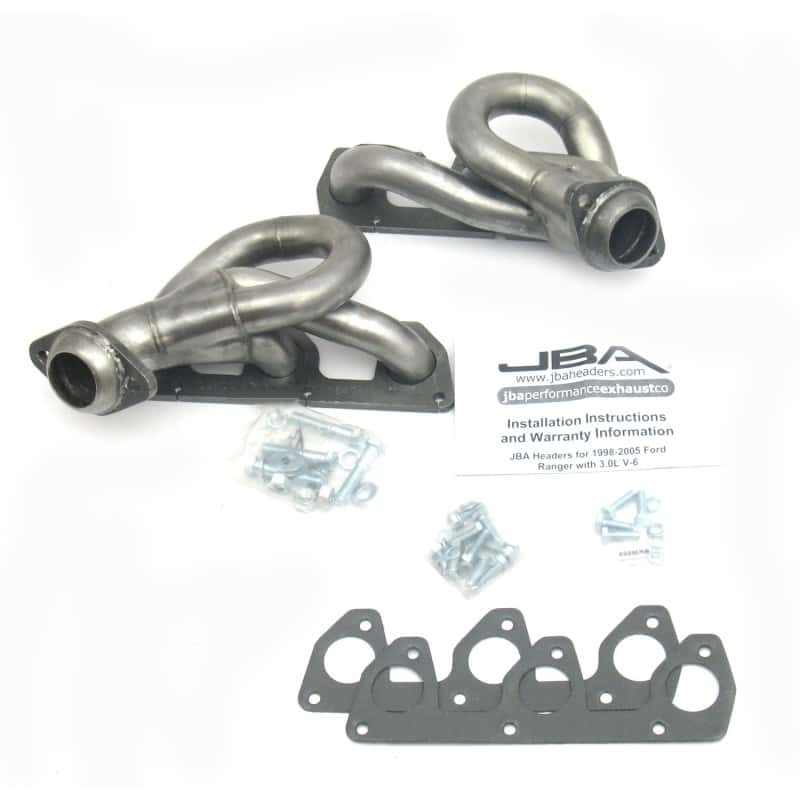 JBA — JBA 02-08 Ford Ranger 3.0L V6 w/o EGR 1-1/2in Primary Raw 409SS Cat4Ward Header
Exhaust Header - view 2
