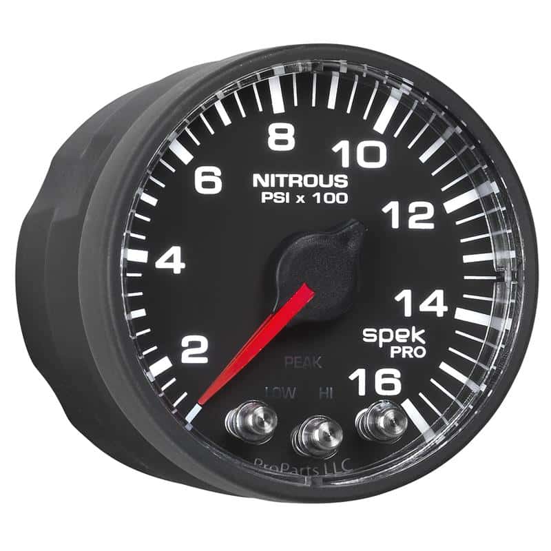 AutoMeter — Autometer Spek-Pro Gauge Nitrous Press 2 1/16in 1600psi Stepper Motor W/Peak & Warn Blk/Blk
GA 2" N2O BFB SPEK - view 6