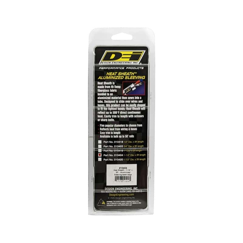 DEI — DEI Heat Sheath 1-1/4in I.D. x 3ft - Aluminized Sleeving - Sewn Edge
Heat Shield Sleeve - view 3