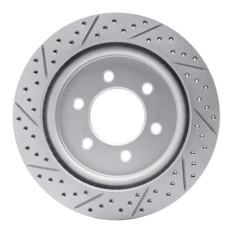 R1 Concepts — R1 18-21 Ford Expedition Rear Right Drilled & Slotted Geo-Carbon Rotor - view 5