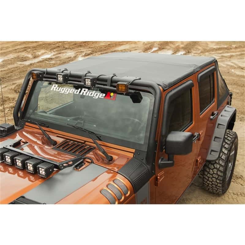 Rugged Ridge — Rugged Ridge Bowless Soft Top Black Diamond 4-Door 07-18 Jeep Wrangler JK
Brief Soft Top
OFFROAD_TOPS - view 6