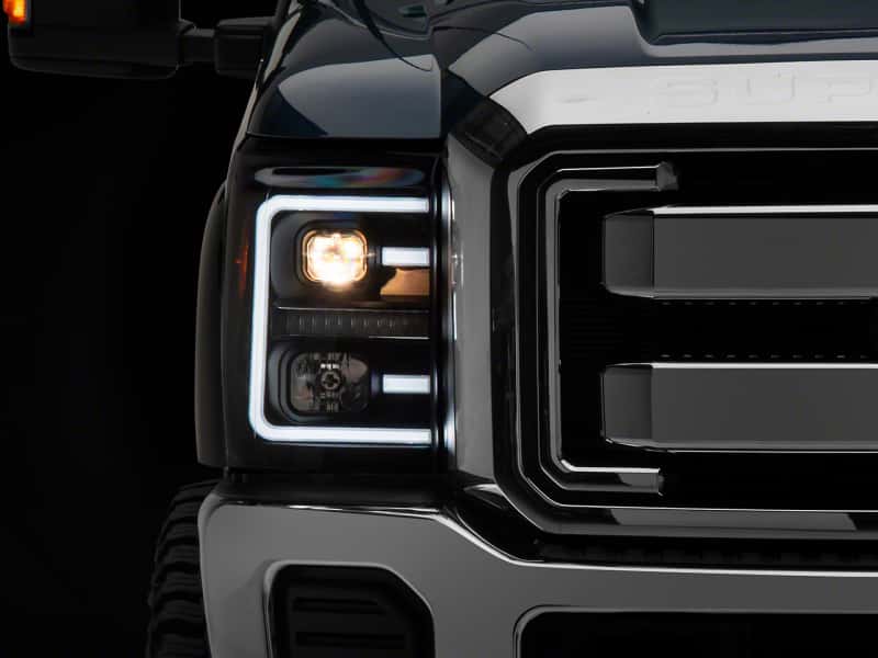 Raxiom — Raxiom 11-16 Ford F-250 Super Duty LED Projector Headlights - Blk Housing (Clear Lens)
Headlights - view 1